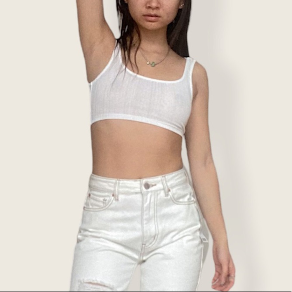 Ribbed Cropped Tank Top